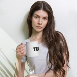 Taza blanca brillante TUGAJR